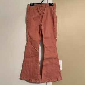 Girls light pink flares